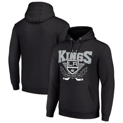 Los Angeles Kings - Starter Team Logo Graphic Fleece Tri-Blend Pullover Hoodie Black
