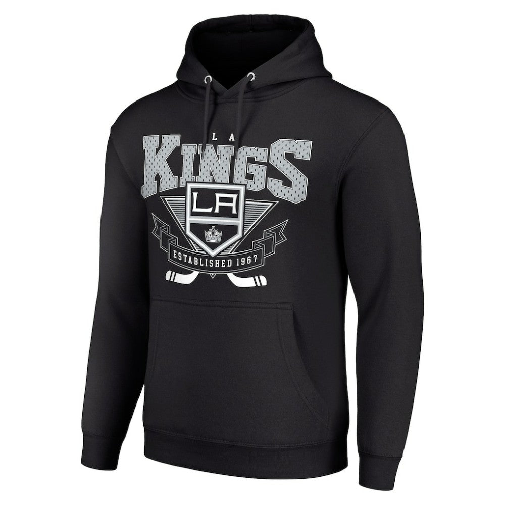 Los Angeles Kings - Starter Team Logo Graphic Fleece Tri-Blend Pullover Hoodie Black