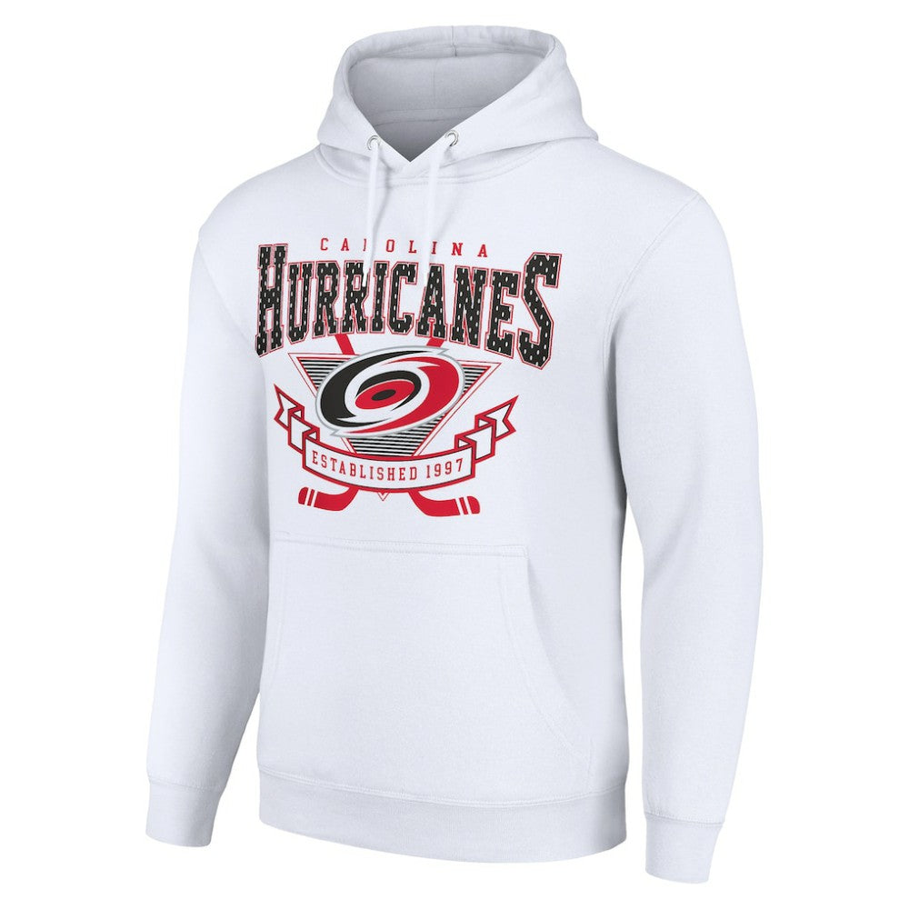 Carolina Hurricanes - Starter Team Logo Graphic Fleece Tri-Blend Pullover Hoodie White