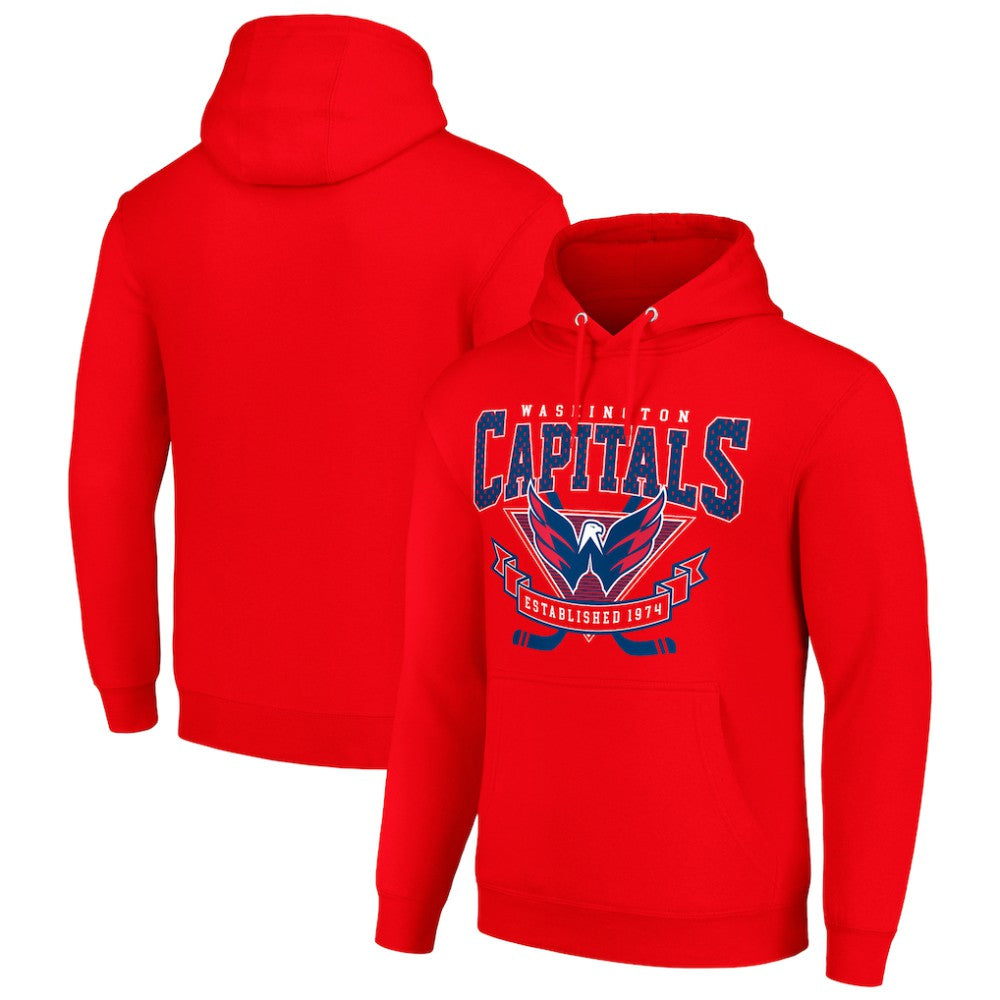 Washington Capitals Starter Team Logo Graphic Fleece Tri-Blend Pullover Hoodie Red