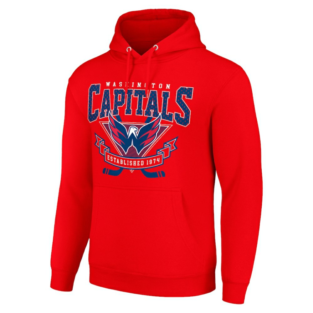 Washington Capitals Starter Team Logo Graphic Fleece Tri-Blend Pullover Hoodie Red