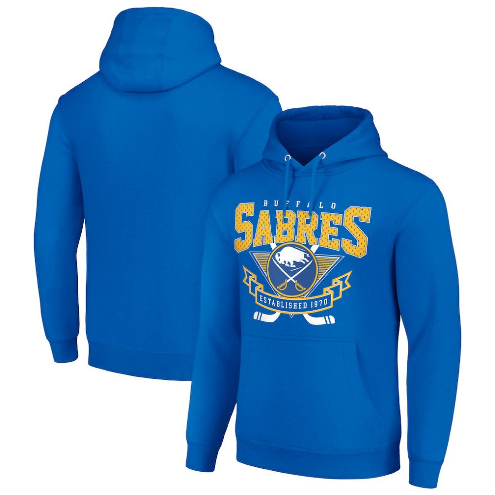 Buffalo Sabres - Starter Team Logo Graphic Fleece Tri-Blend Pullover Hoodie Royal