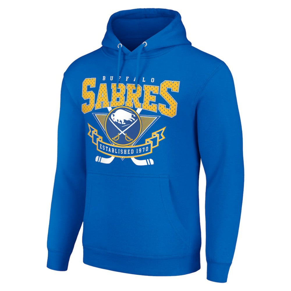 Buffalo Sabres - Starter Team Logo Graphic Fleece Tri-Blend Pullover Hoodie Royal