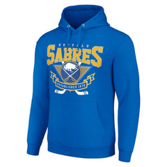 Buffalo Sabres - Starter Team Logo Graphic Fleece Tri-Blend Pullover Hoodie Royal