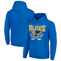St. Louis Blues - Starter Team Logo Graphic Fleece Tri-Blend Pullover Hoodie Blue