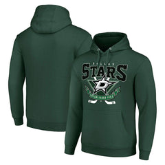 Dallas Stars - Starter Team Logo Graphic Fleece Tri-Blend Pullover Hoodie Olive