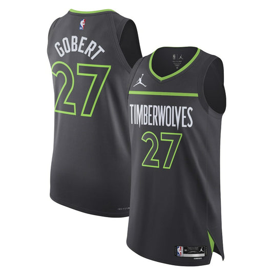 Rudy Gobert Minnesota Timberwolves Jordan Brand Authentic Jersey - Statement Edition - Anthracite on sale | NBA Jerseys