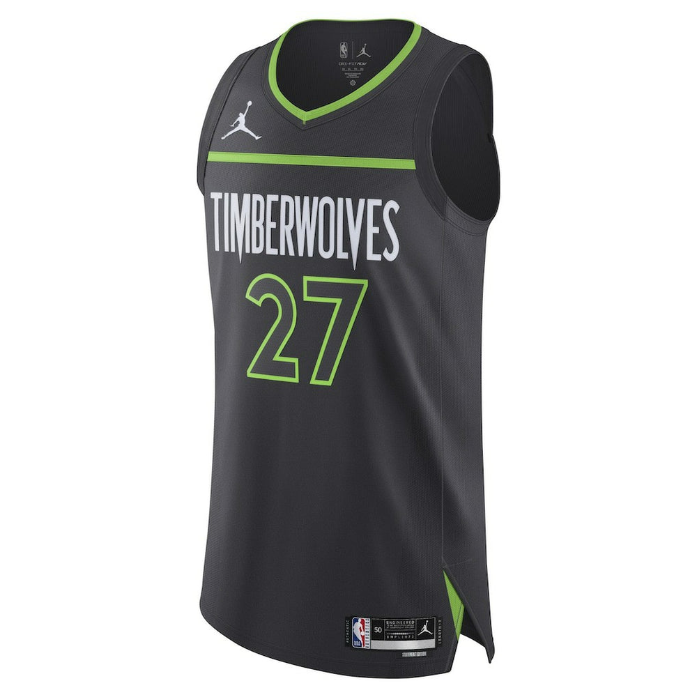 NBA - Rudy Gobert Minnesota Timberwolves Jordan Brand Authentic Jersey - Statement Edition - Anthracite