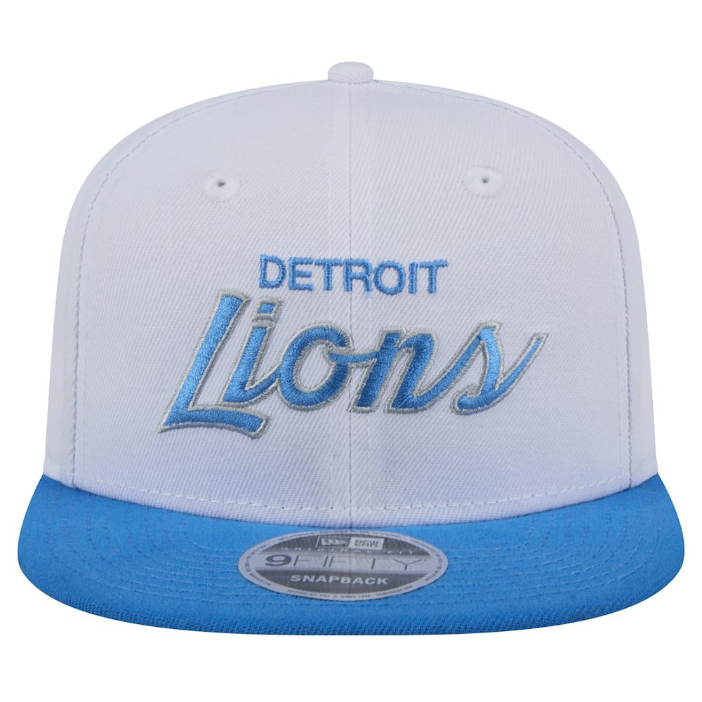 Detroit Lions New Era Sparky 9FIFTY Snapback Hat White/Blue - NFL