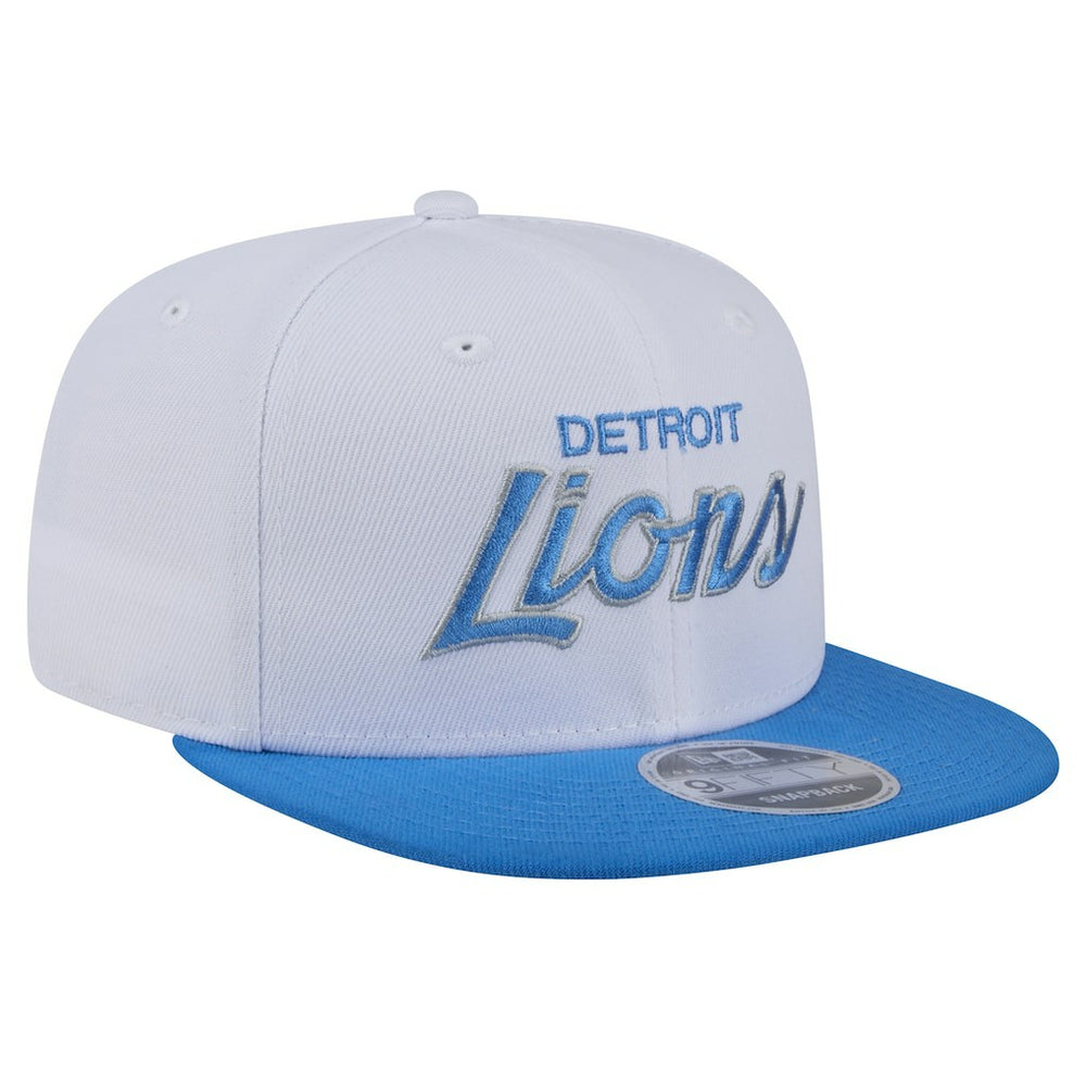Detroit Lions New Era Sparky 9FIFTY Snapback Hat White/Blue - NFL