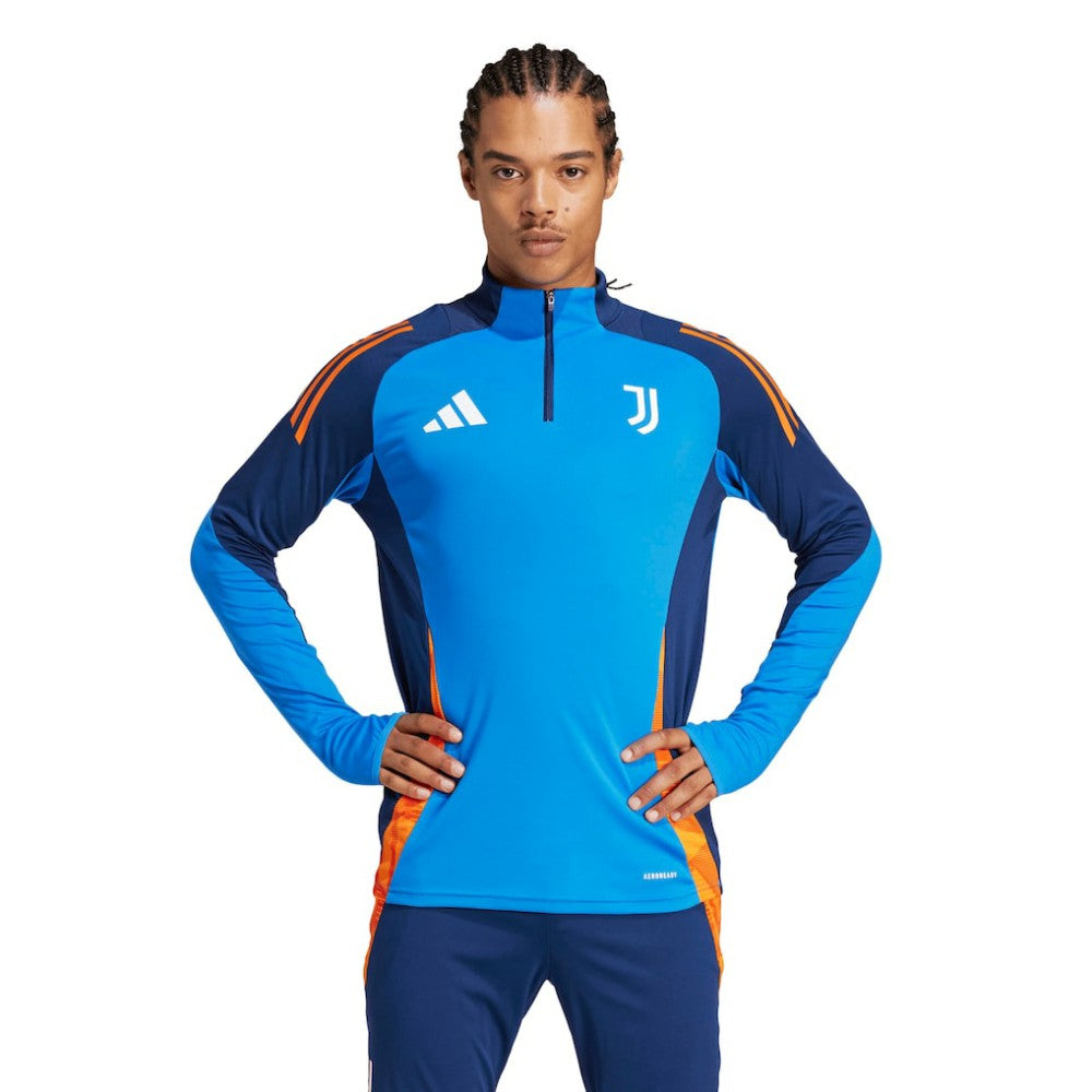 Adidas Juventus 2024/25 AEROREADY Raglan Quarter-Zip Training Top - Blue