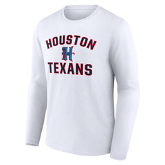 Houston Texans Secondary Logo Victory Arch Long Sleeve T-Shirt White - NFL