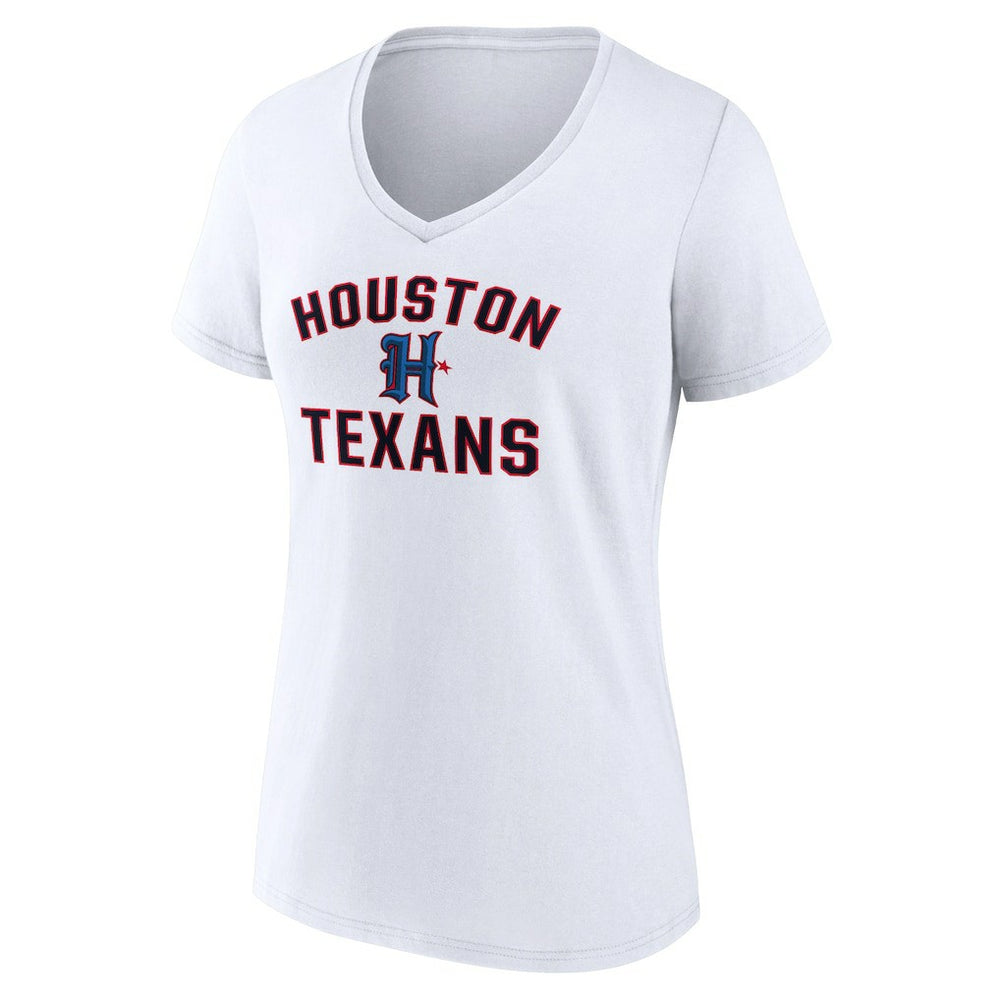 Houston Texans Women's Secondary Logo V-Neck T-Shirt White - NFL