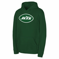 New York Jets Youth Team Logo Pullover Hoodie Green - NFL