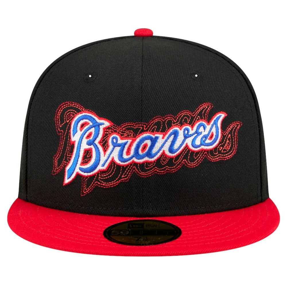 Atlanta Braves New Era Shadow Stitch 59FIFTY Fitted Hat Lifestyle