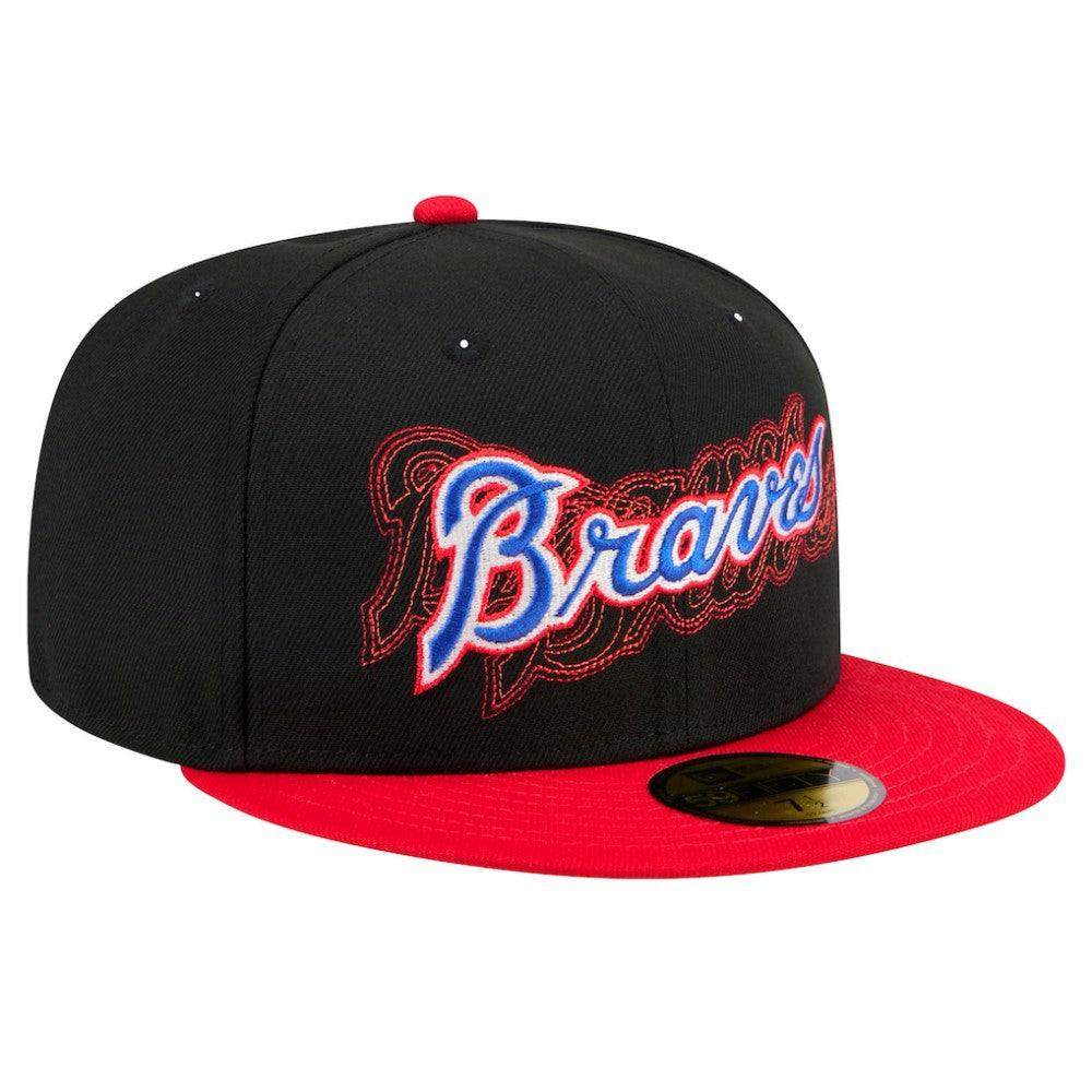 Atlanta Braves New Era Shadow Stitch 59FIFTY Fitted Hat Lifestyle