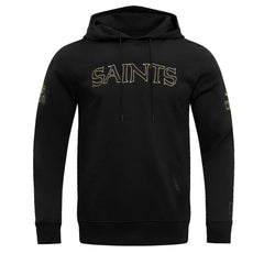New Orleans Saints Pro Standard Classic Chenille Pullover Hoodie Black - NFL