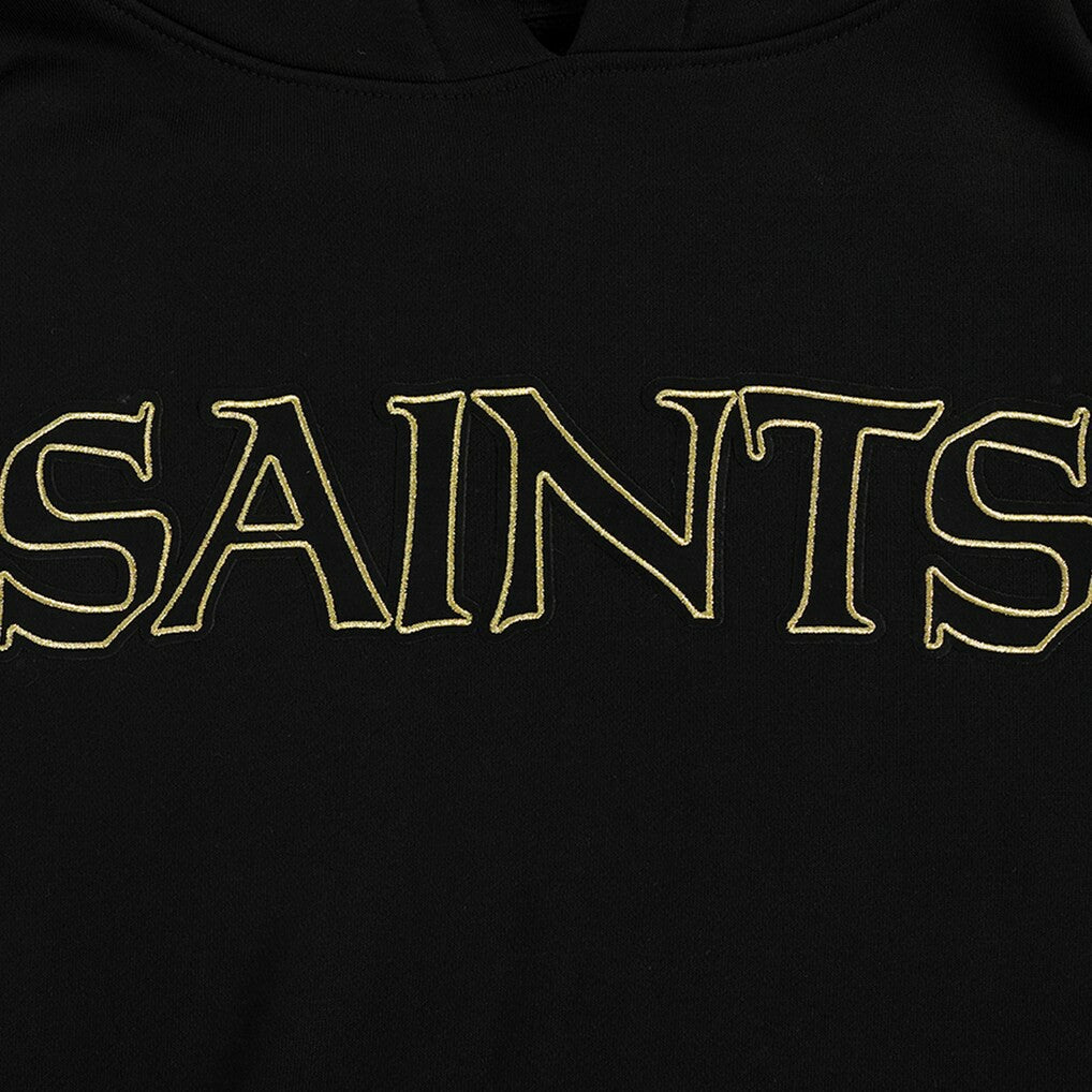 New Orleans Saints Pro Standard Classic Chenille Pullover Hoodie Black - NFL