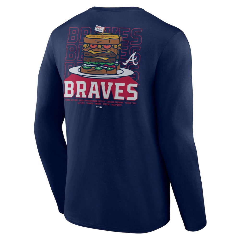 Atlanta Braves Blooper Burger Long Sleeve T-Shirt On Sale