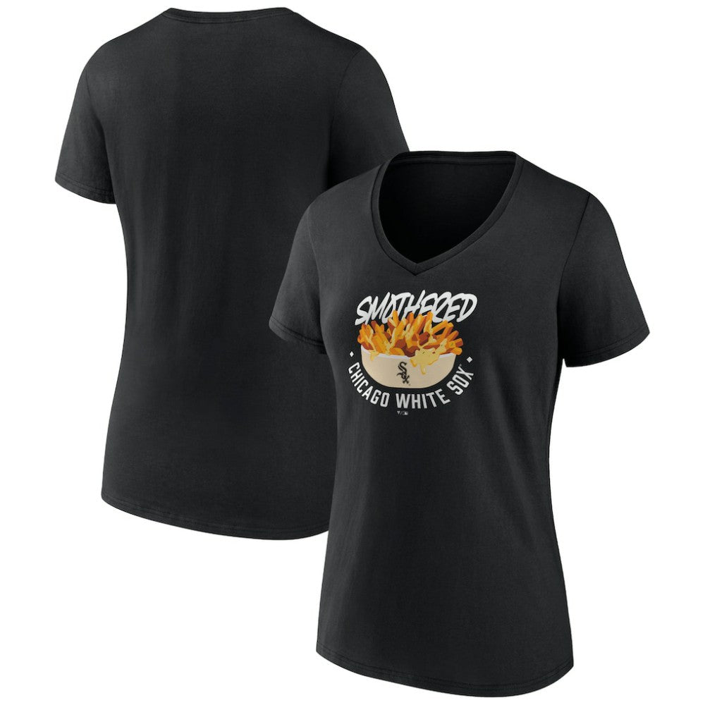 Chicago White Sox Women's Smothered Fries V-Neck T-Shirt Lifestyle