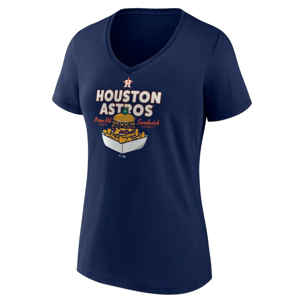 Houston Astros Women's Prime Rib Sandwich V-Neck T-Shirt for sale