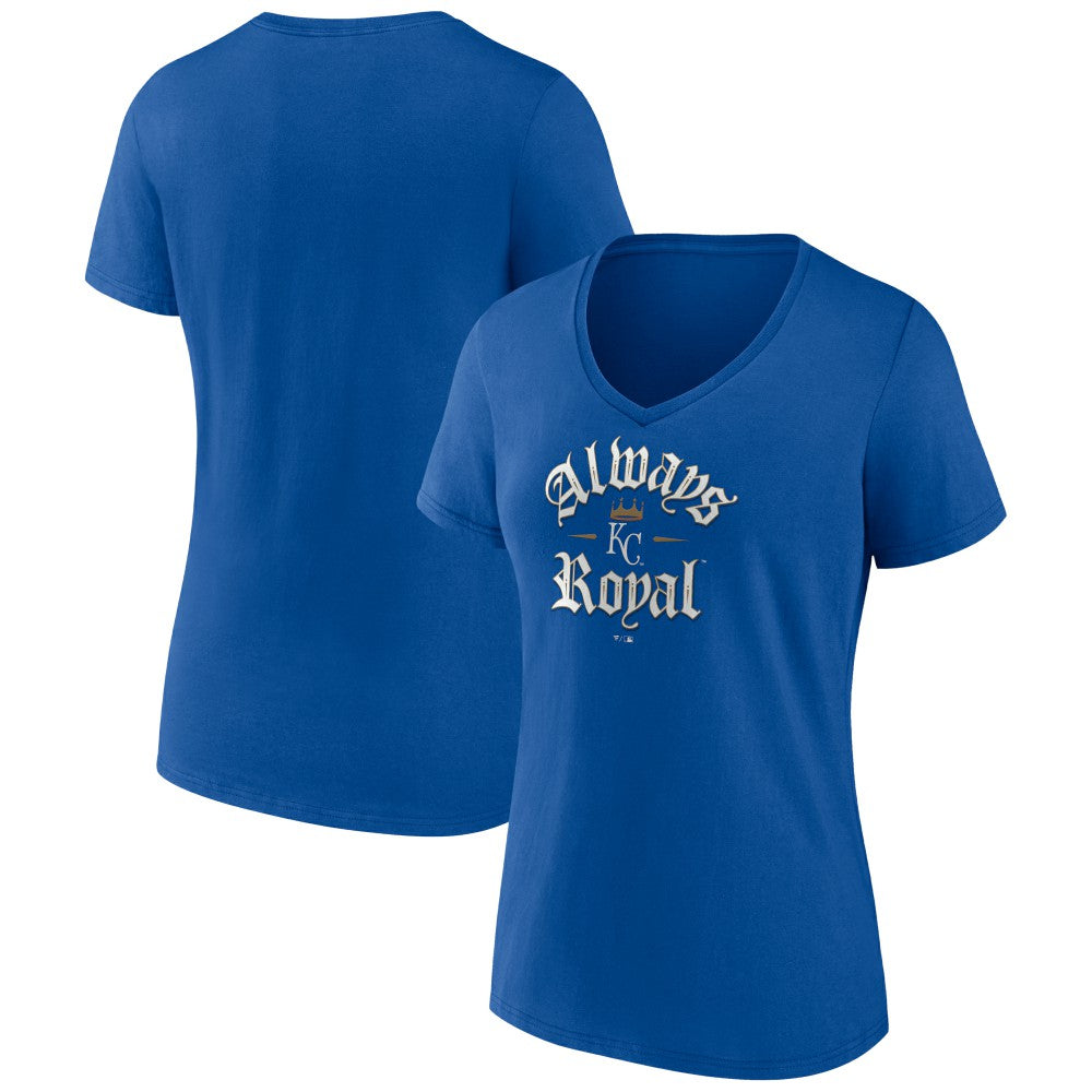 Kansas City Royals Women's Always Royal V-Neck T-Shirt for sale