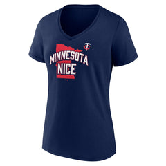 Minnesota Twins Women's Nice V-Neck T-Shirt Lifestyle