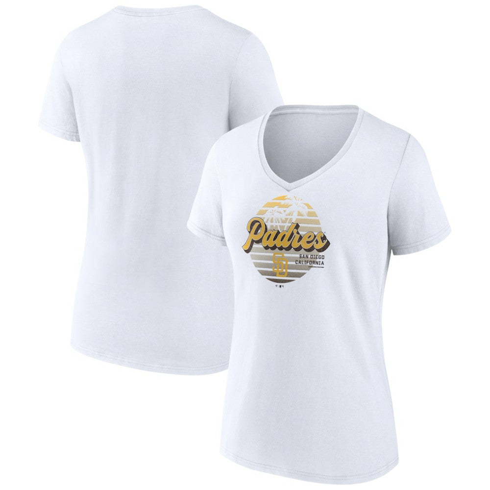 San Diego Padres Women's Palm Trees V-Neck T-Shirt discount