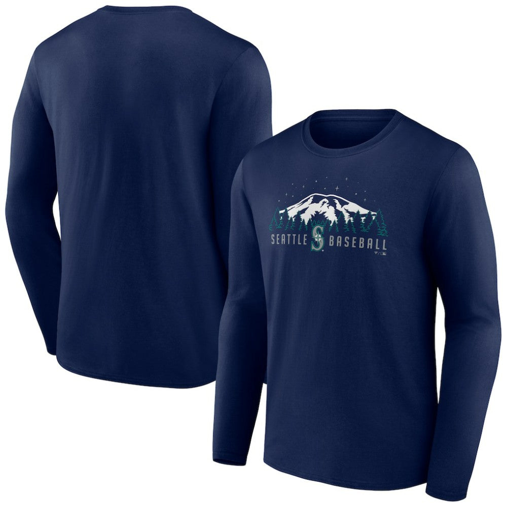 Seattle Mariners Mountains Long Sleeve T-Shirt On Sale