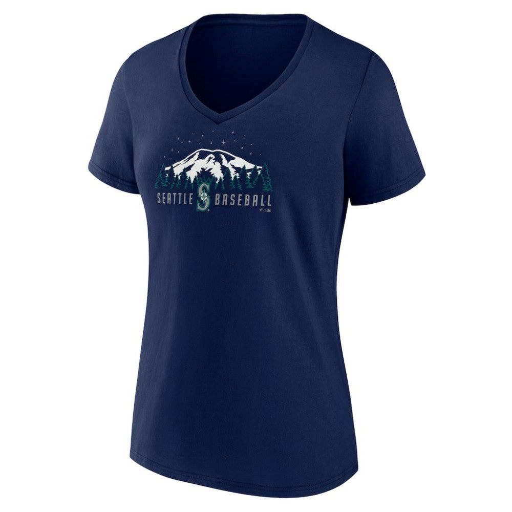 Seattle Mariners Women's Mountains V-Neck T-Shirt Clearance