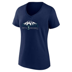 Seattle Mariners Women's Mountains V-Neck T-Shirt Clearance