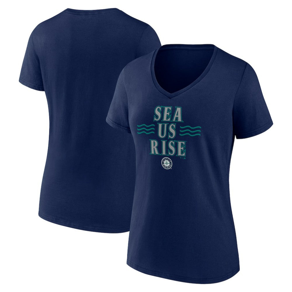 Seattle Mariners Women's Sea Us Rise V-Neck T-Shirt Online