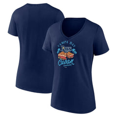 Tampa Bay Rays Women's Cuban Sandwich V-Neck T-Shirt Clearance