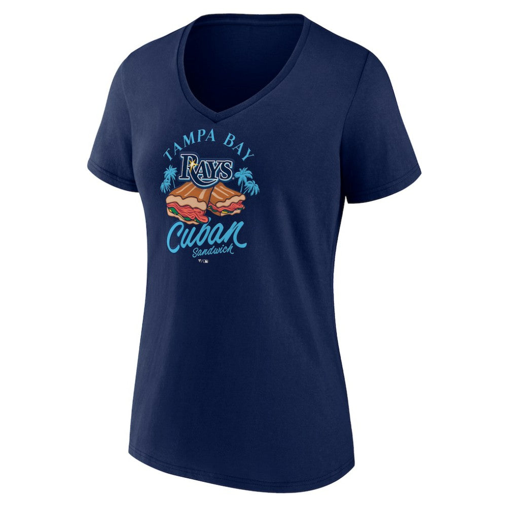 Tampa Bay Rays Women's Cuban Sandwich V-Neck T-Shirt Clearance