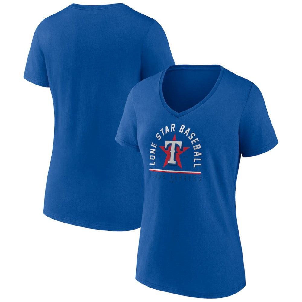 Texas Rangers Women's Lone Star Baseball V-Neck T-Shirt Online