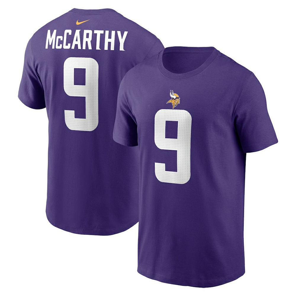 J.J. McCarthy Minnesota Vikings Youth Fuse Name & Number T-Shirt Purple - Nike