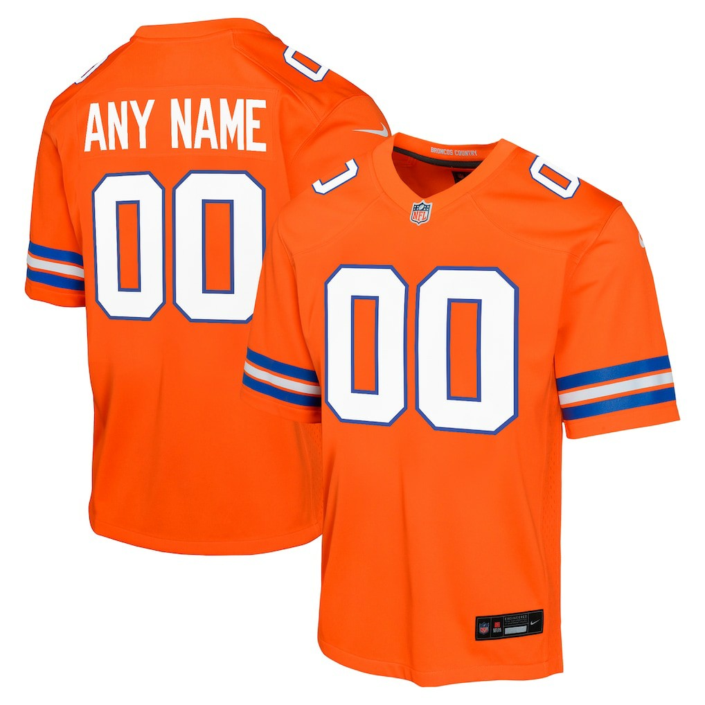 Denver Broncos Youth Mile High Collection 1977 Throwback Custom Game Jersey Orange - Nike
