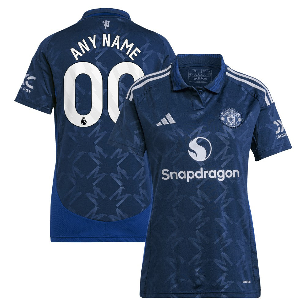 Adidas Manchester United Women's 2024/25 Away Replica Custom Jerseys - Navy