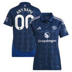 Adidas Manchester United Women's 2024/25 Away Replica Custom Jerseys - Navy