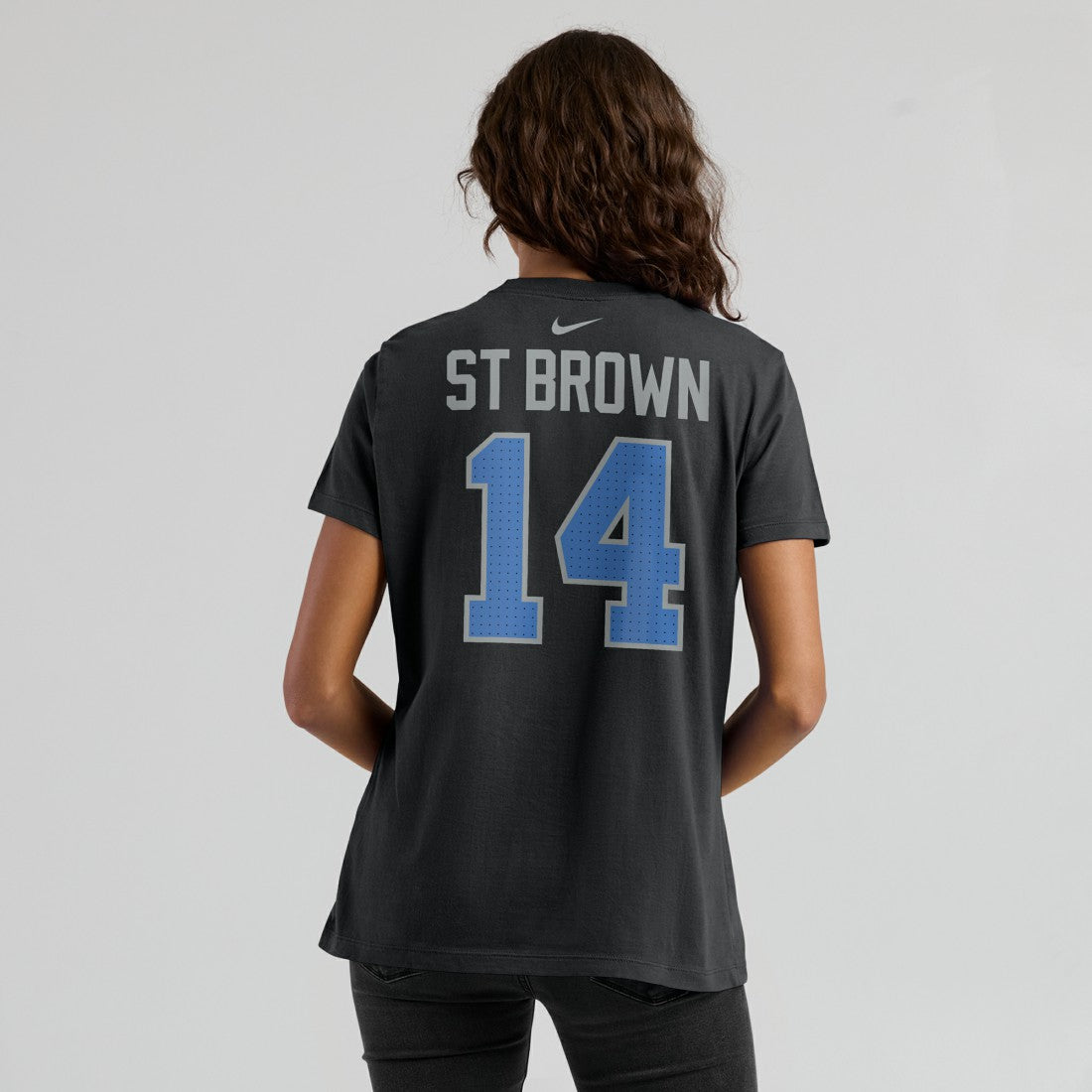 Amon-Ra St. Brown Detroit Lions Women's Player Name & Number T-Shirt Black - Nike