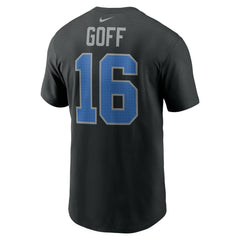 Jared Goff Detroit Lions Name & Number T-Shirt Black - Nike