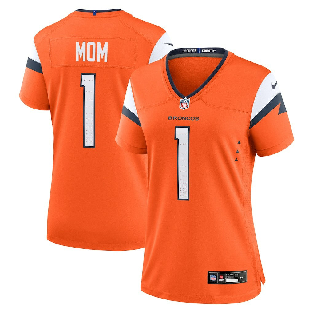 Denver Broncos Women's #1 Mom Game Jersey Orange - Nike