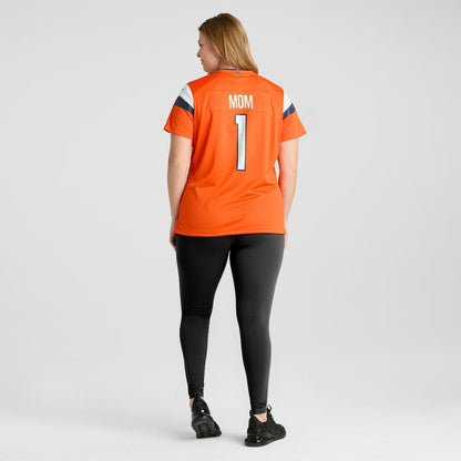Denver Broncos Women's #1 Mom Game Jersey - Orange | NFL Jerseys