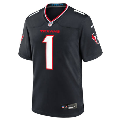 Houston Texans #1 Dad Game Jersey - Navy | NFL Jerseys