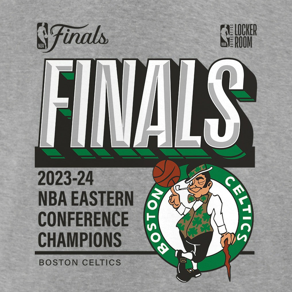 Fanatics - Boston Celtics Women's 2024 Eastern Conference Champions Locker Room Post Up Move V-Neck T-Shirt - Steel