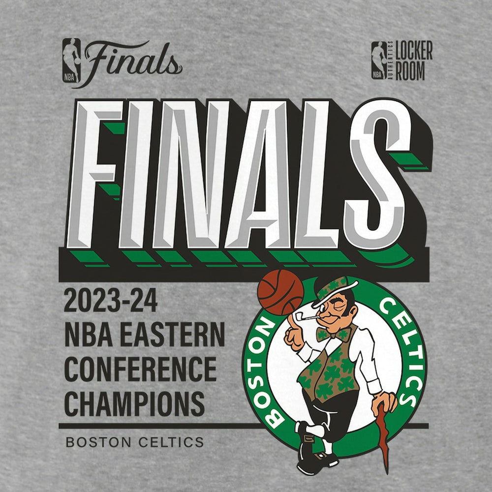 Fanatics - Boston Celtics Women's 2024 Eastern Conference Champions Locker Room Post Up Move V-Neck T-Shirt - Steel