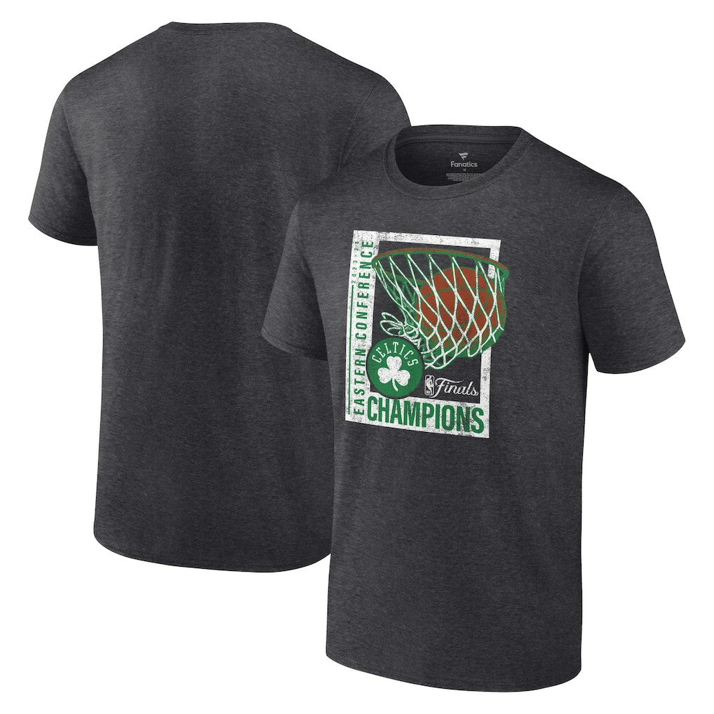 Fanatics - Boston Celtics 2024 Eastern Conference Champions Full Court Trap T-Shirt - Heather Charcoal