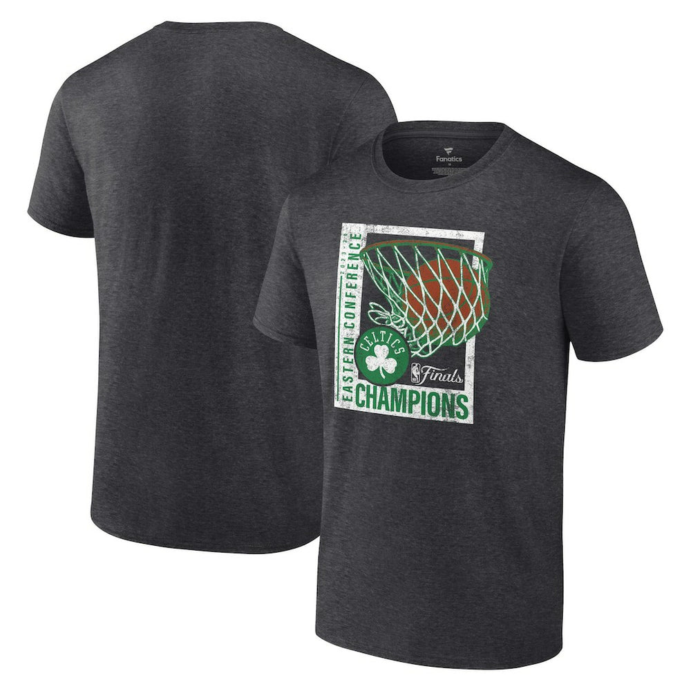 Fanatics - Boston Celtics 2024 Eastern Conference Champions Full Court Trap T-Shirt - Heather Charcoal