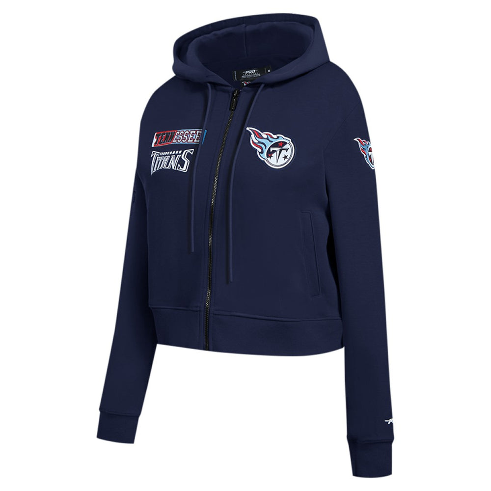 Tennessee Titans Pro Standard Women's Split Logo Full-Zip Hoodie Navy - NFL