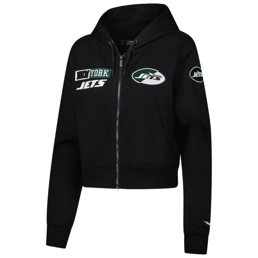 New York Jets Pro Standard Women's Split Logo Full-Zip Hoodie Black - NFL